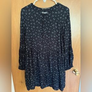 Zara Trafaluc long sleeve floral dress, size M